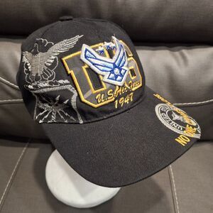 U.S. Air Force 1947 No One Comes Close Blue Hook And Loop Strapback Cap